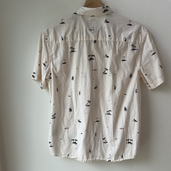 RVCA Men's Tropicalia Printed Skeleton Shirt Size Small - Picture 5 of 10